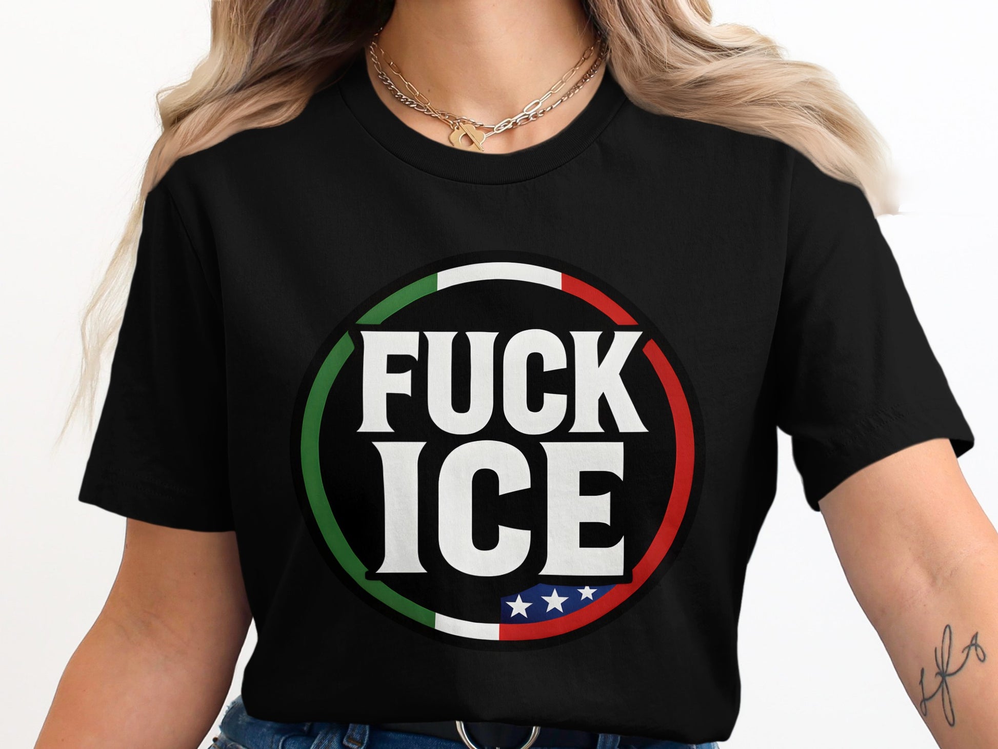 Fuck Ice Graphic Tee Statement Shirt product type