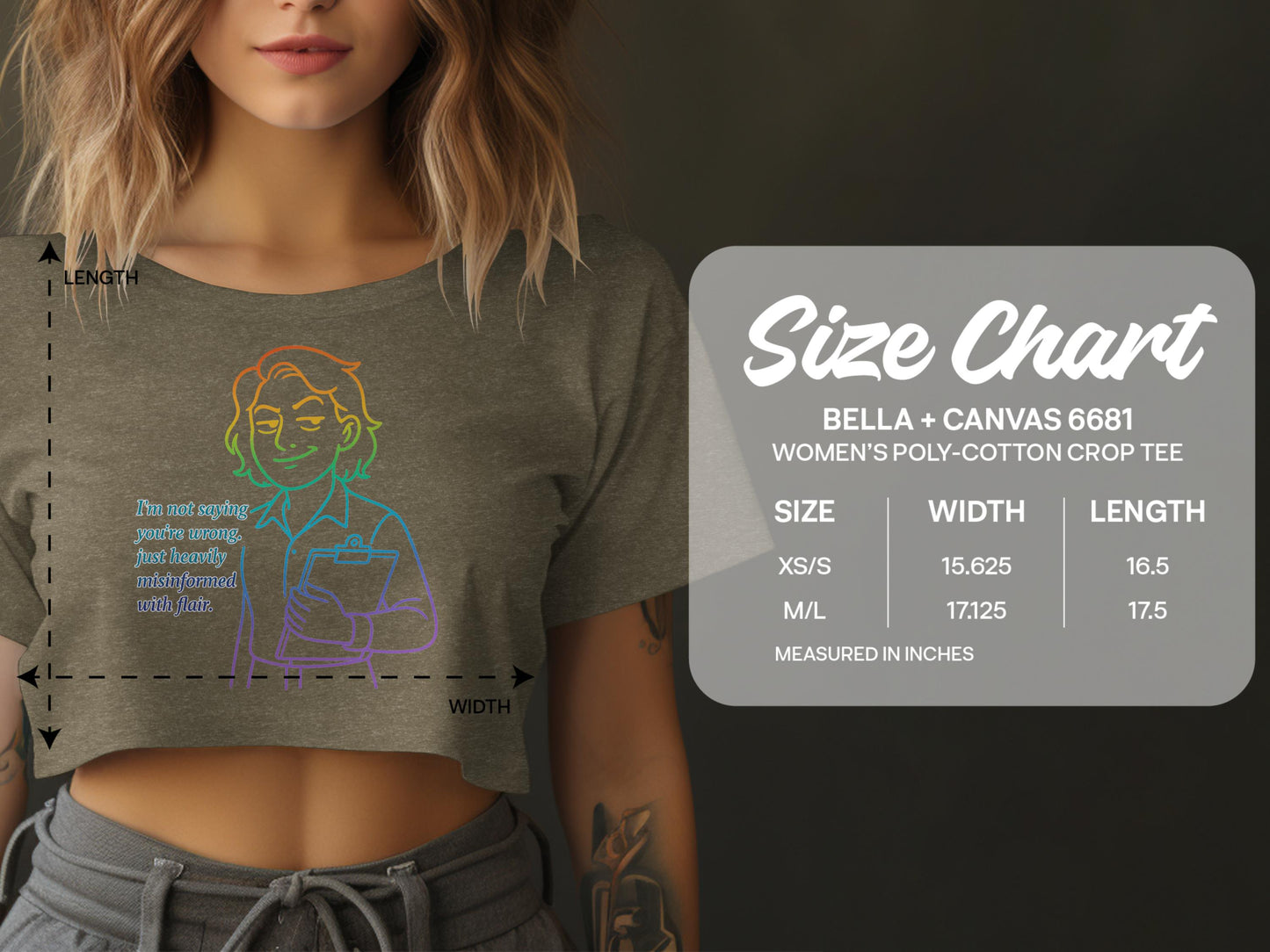 Inspirational Quote Woman Design Crop Tee product