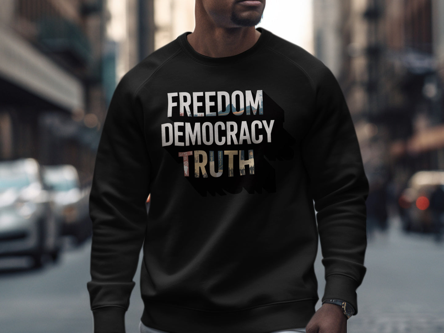 Freedom Democracy Truth Graphic Sweatshirt product type