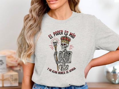 El Poder es Mío Skeleton Graphic Tee product type
