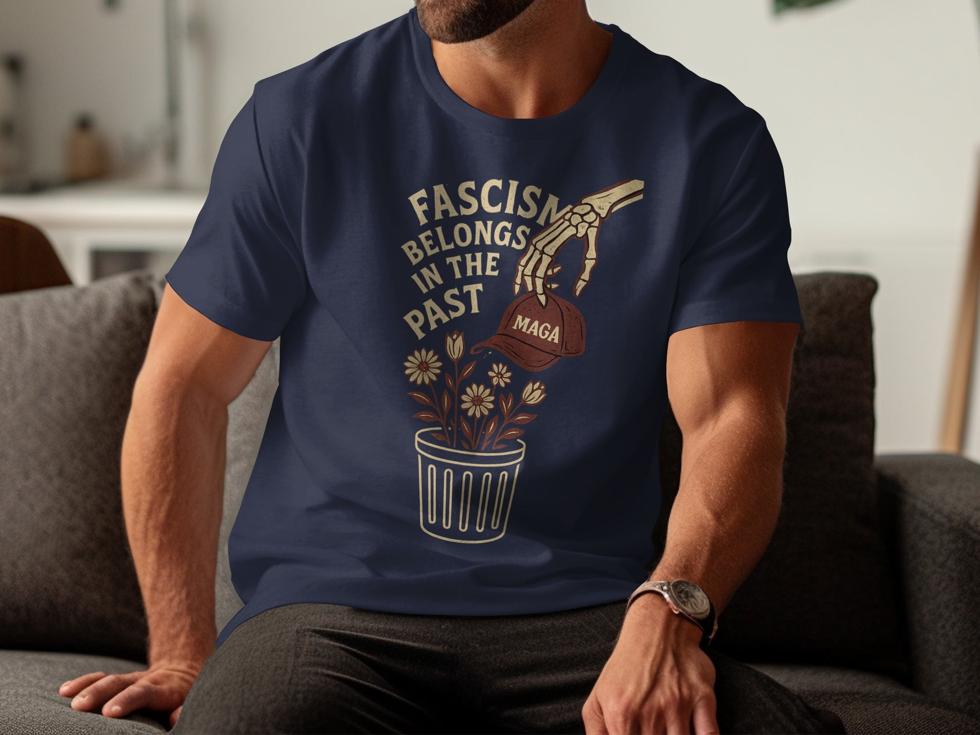 Fascism Belongs In The Past Statement T-shirt product