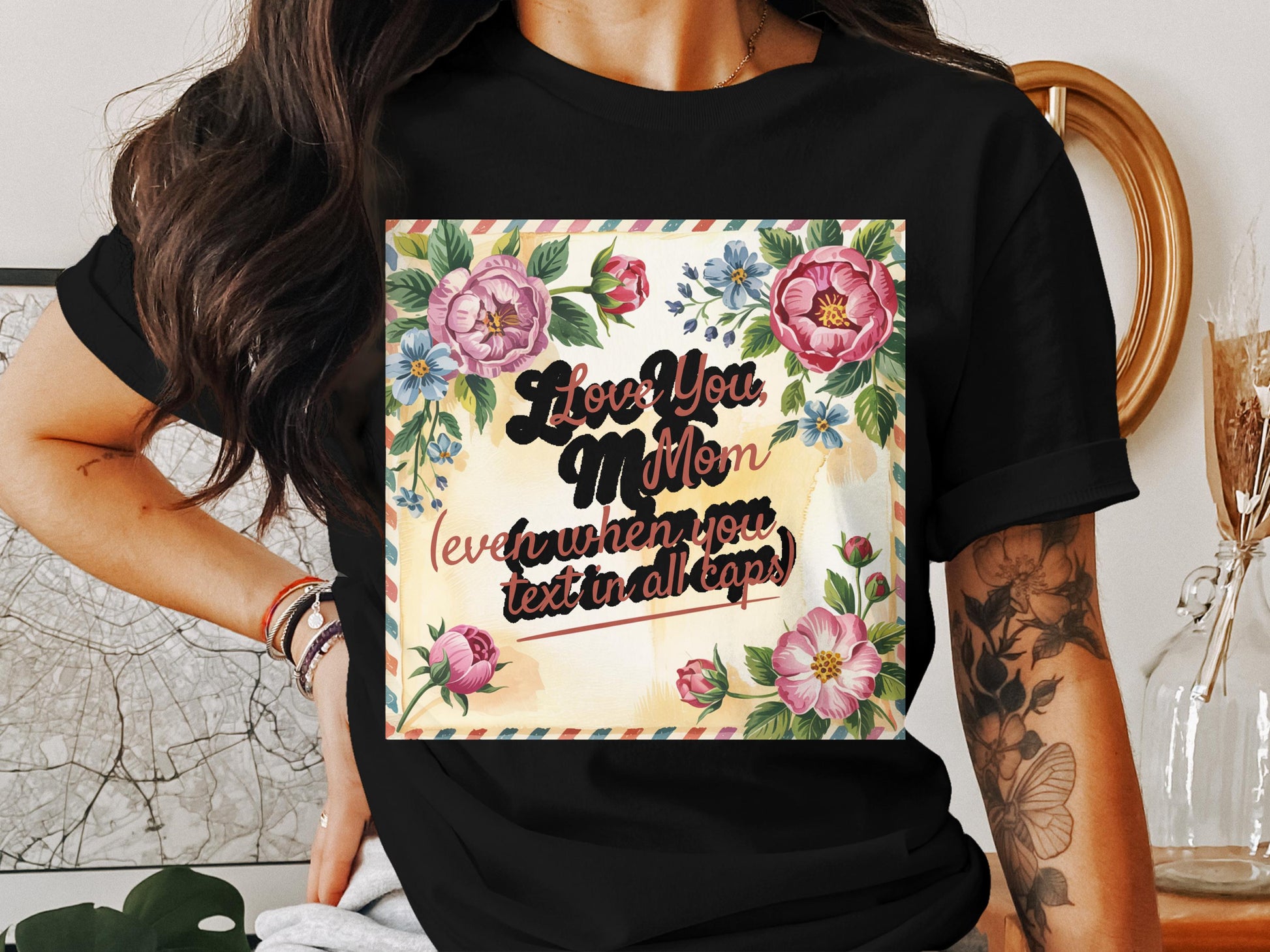 Love You Mom Customizable Apparel Product