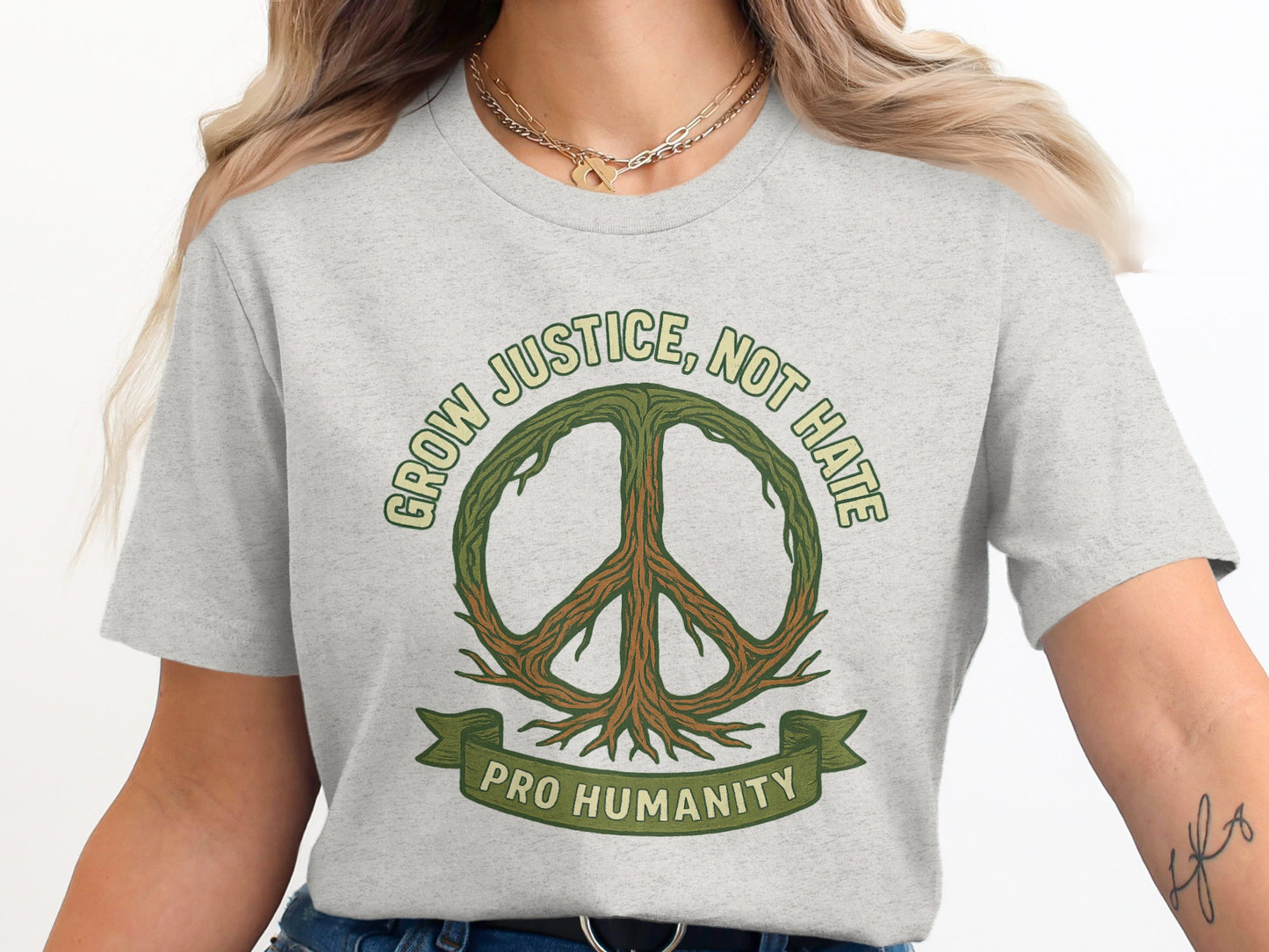 Grow Justice Not Hate Pro Humanity Shirt product
