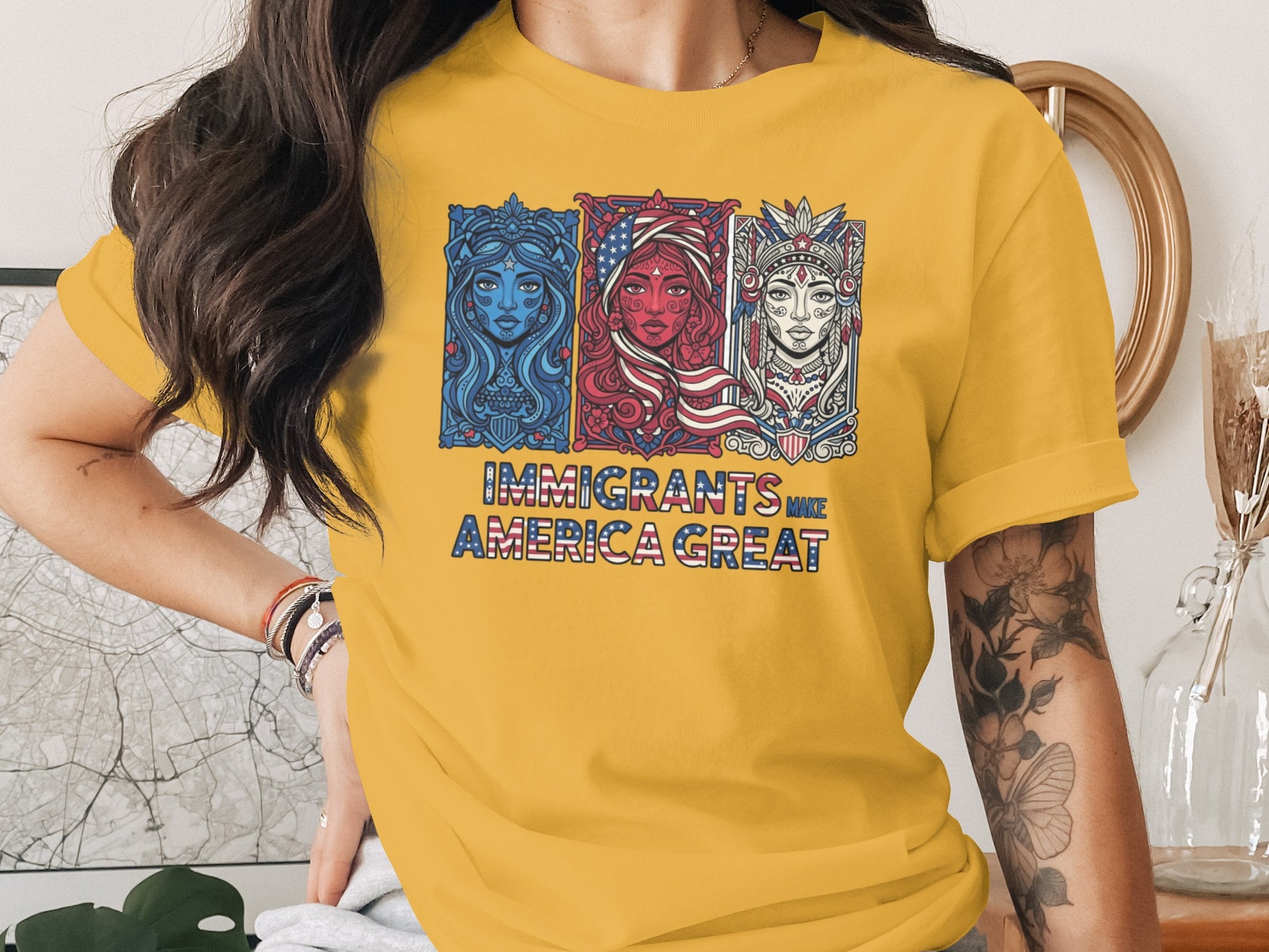 Immigrants Make America Great Graphic T-shirt