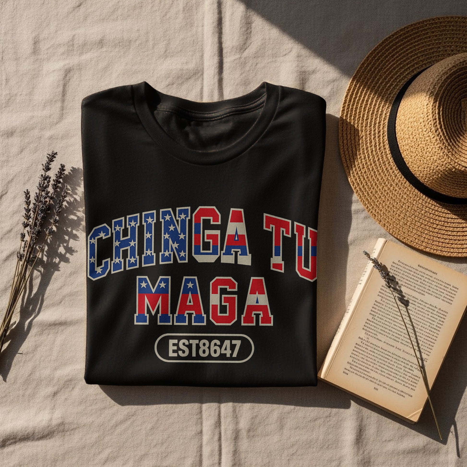 Bold Graphic Tee with Statement Print EST8647