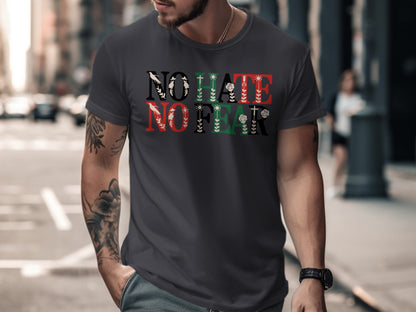 No Hate No Fear Stylish Graphic Men's Shirt
