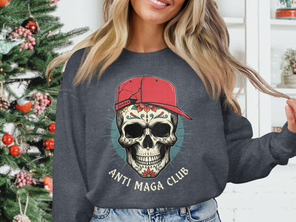 Anti Maga Club Skull Graphic Sweatshirt product