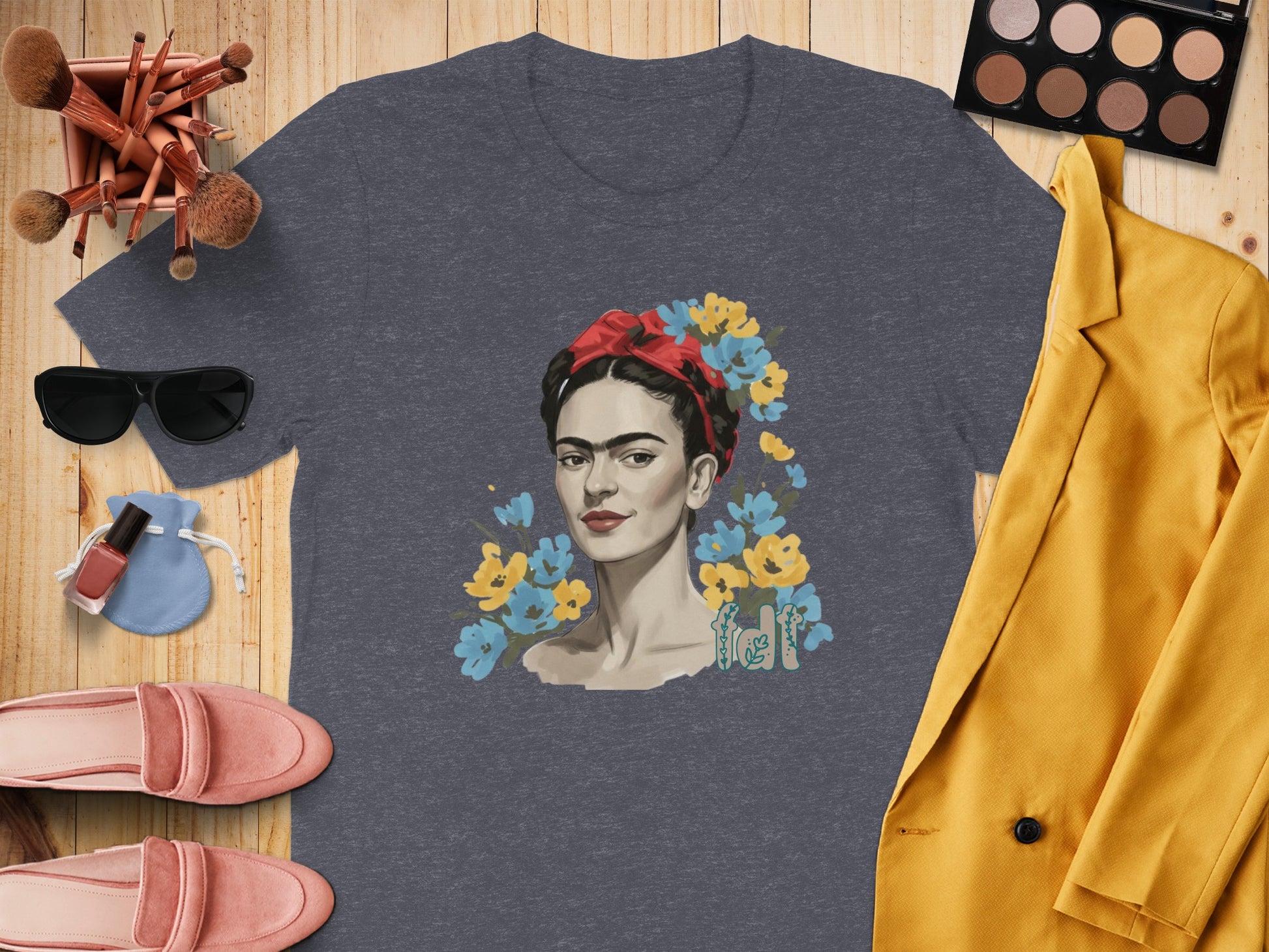 Stylish Graphic Tee with Artistic Floral Design