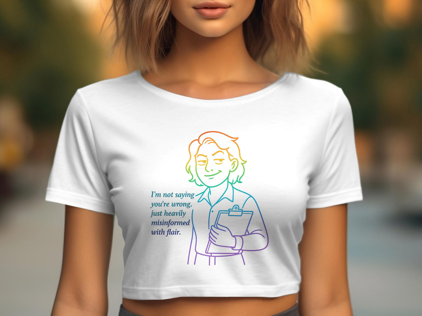 I'm Not Saying You're Wrong Funny Quote Crop Top product