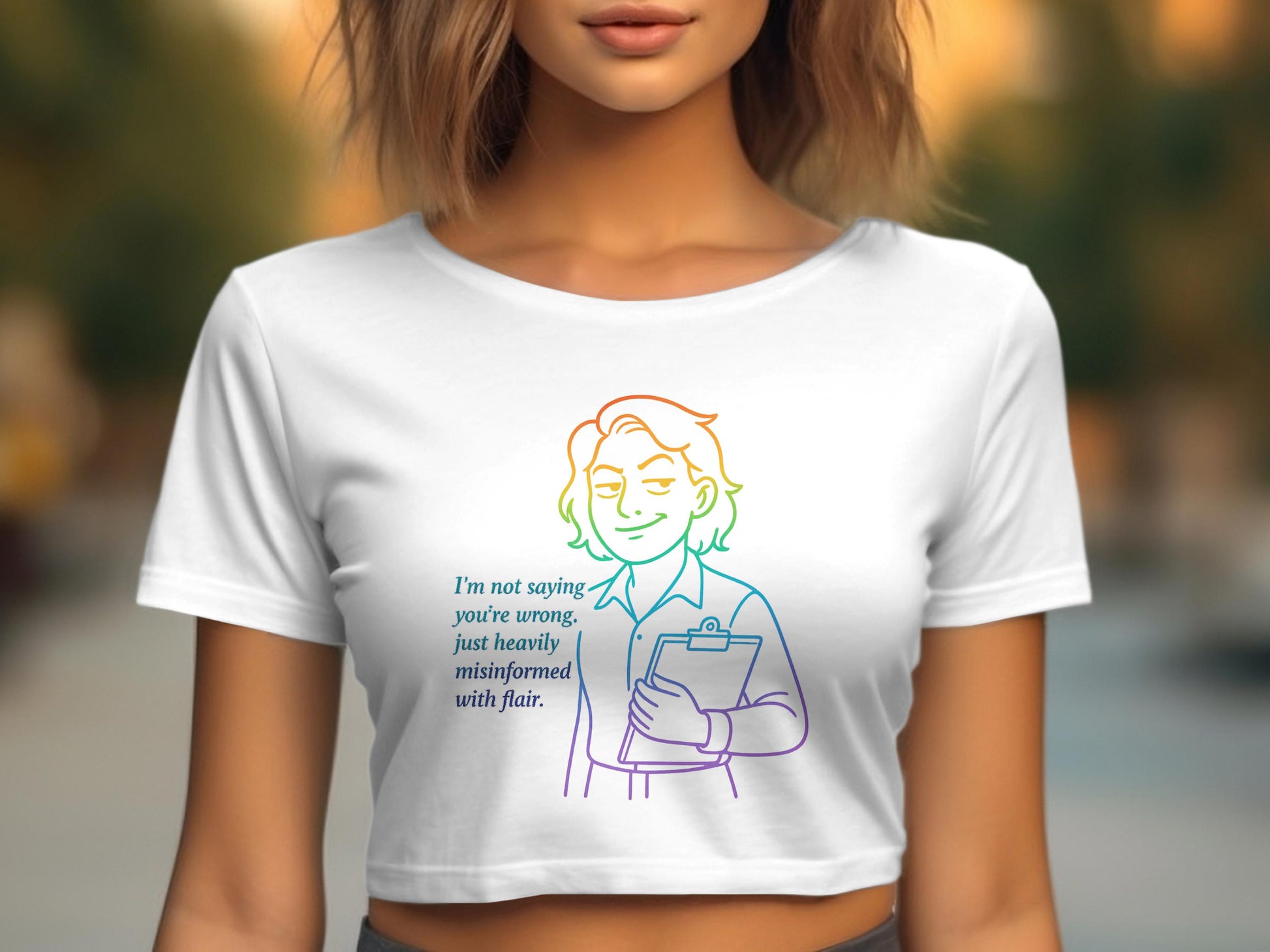 I'm Not Saying You're Wrong Funny Quote Crop Top product