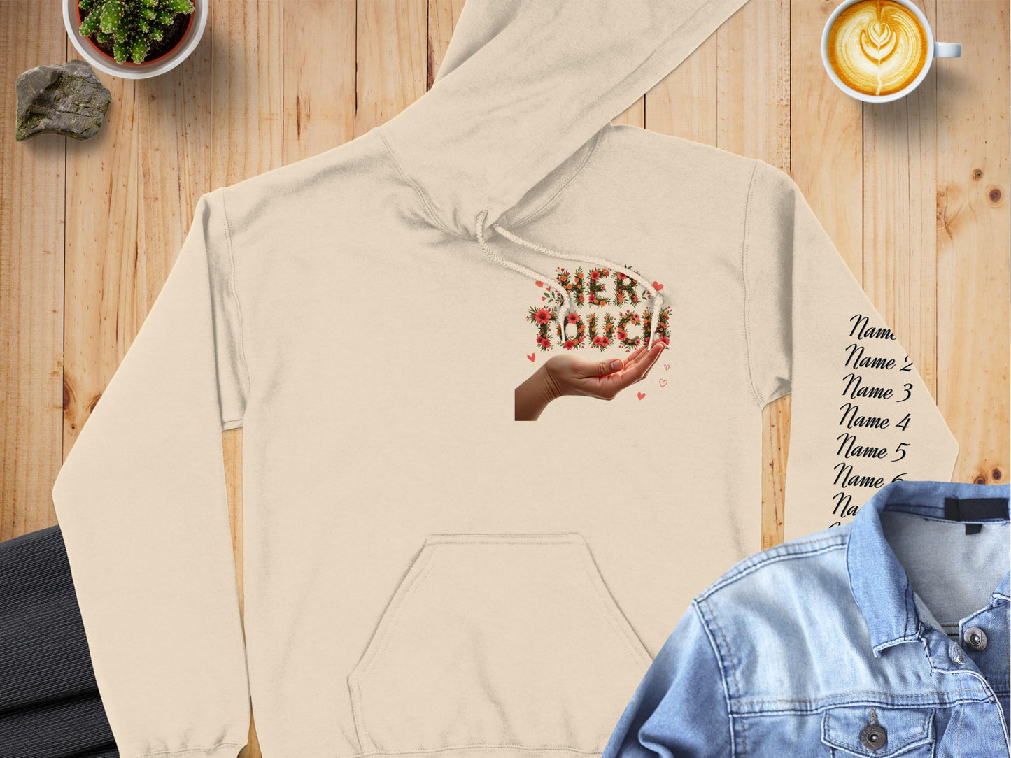 Her Touch Graphic Design Hoodie product