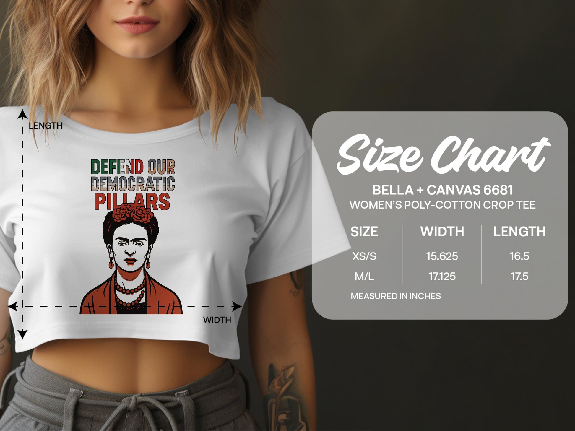 Defend Our Democratic Pillars Graphic Crop Tee product