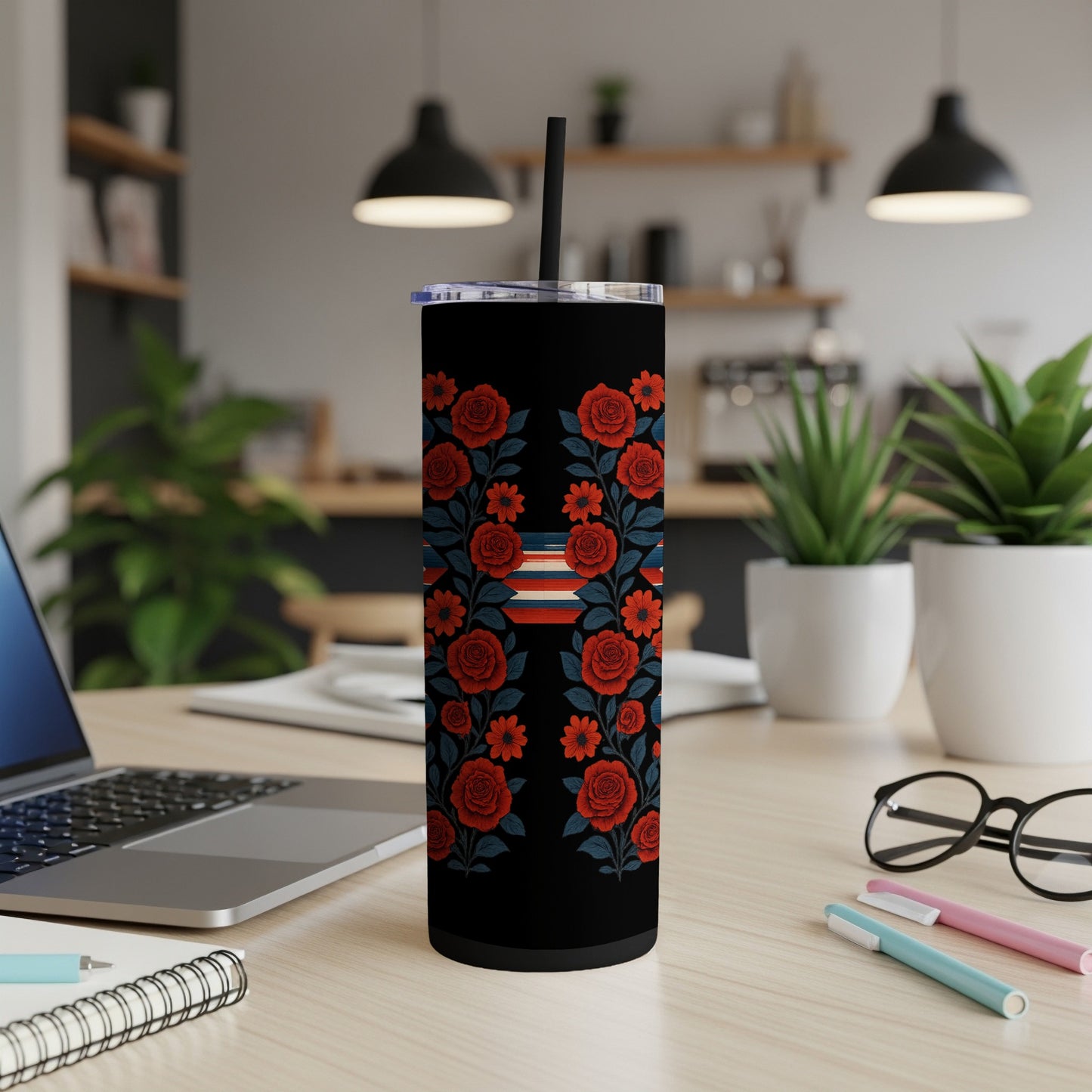 Floral Patterned Insulated Travel Tumbler product type