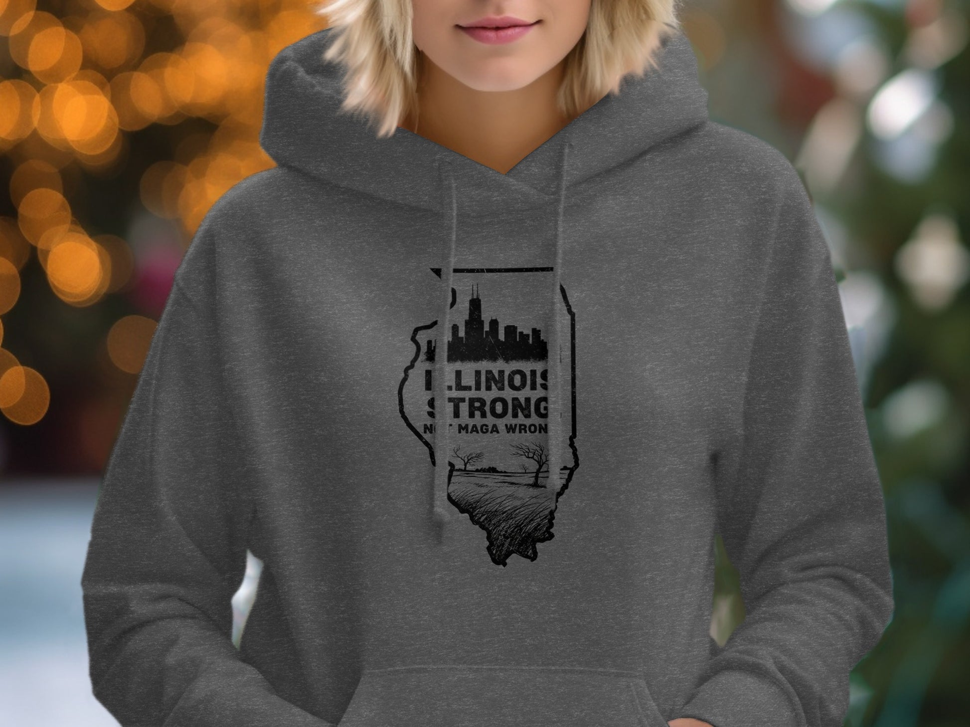 Illinois Strong Hoodie featuring State Artwork product