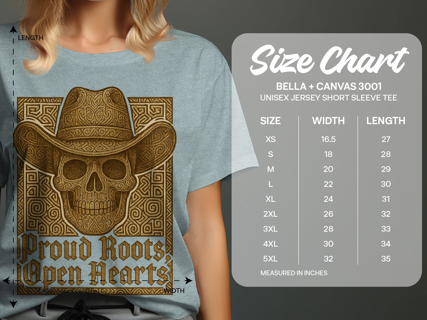 Proud Roots Open Hearts Skull Unisex Tee