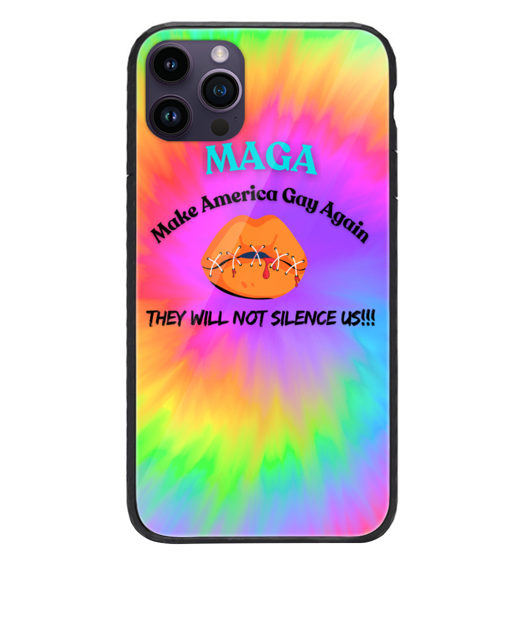 Premium Silicone Case for iPhone 14 Pro Max LGBTQ Pride Month | Gay Pride Parade | Black & Trans Celebration Clothing