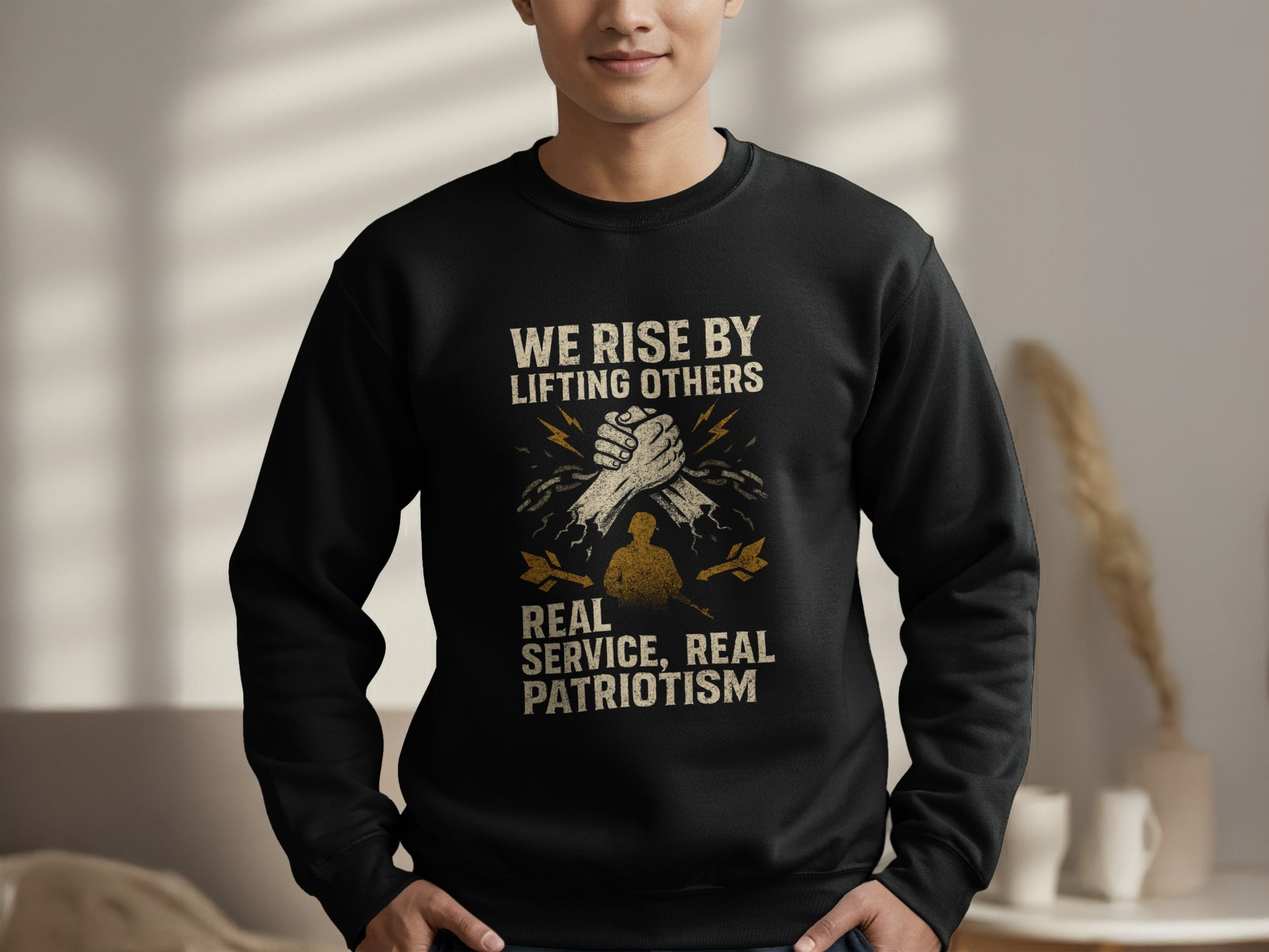 We Rise By Lifting Others Real Patriotism Product Type