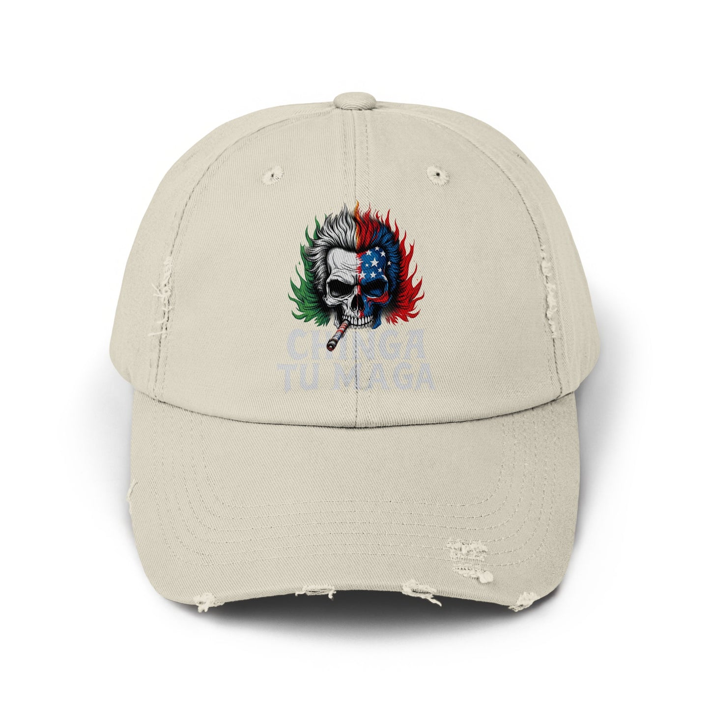 Catrina Skull Art Hat With Distressed Style Product