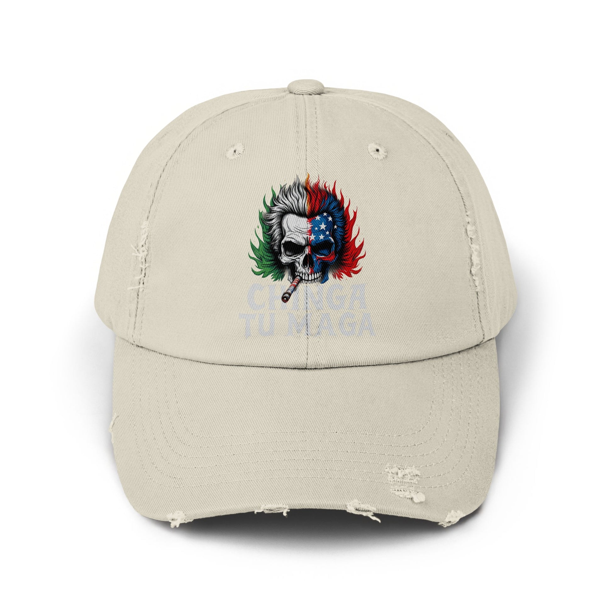 Catrina Skull Art Hat With Distressed Style Product