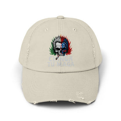 Catrina Skull Art Hat With Distressed Style Product