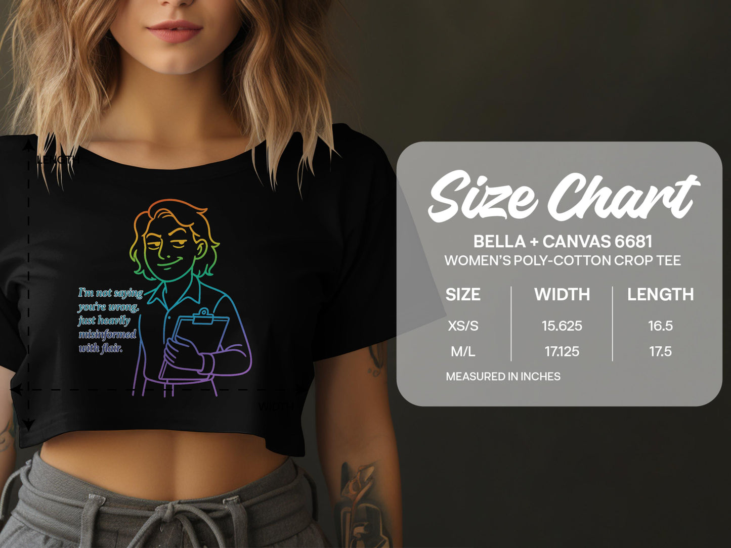 I'm Not Saying You're Wrong Funny Women's Crop Tee product