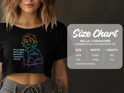I'm Not Saying You're Wrong Funny Women's Crop Tee product