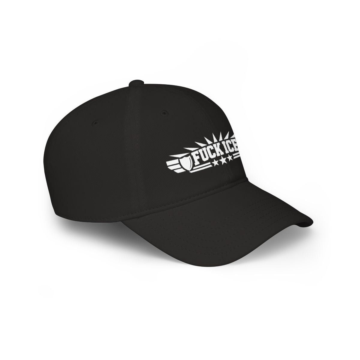 Anti-ICE Statement Hat with Bold White Print Design
