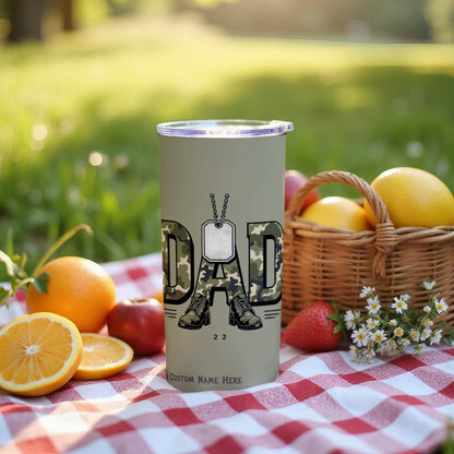 DAD Camouflage Boots Tumbler Personalized Beverage product type