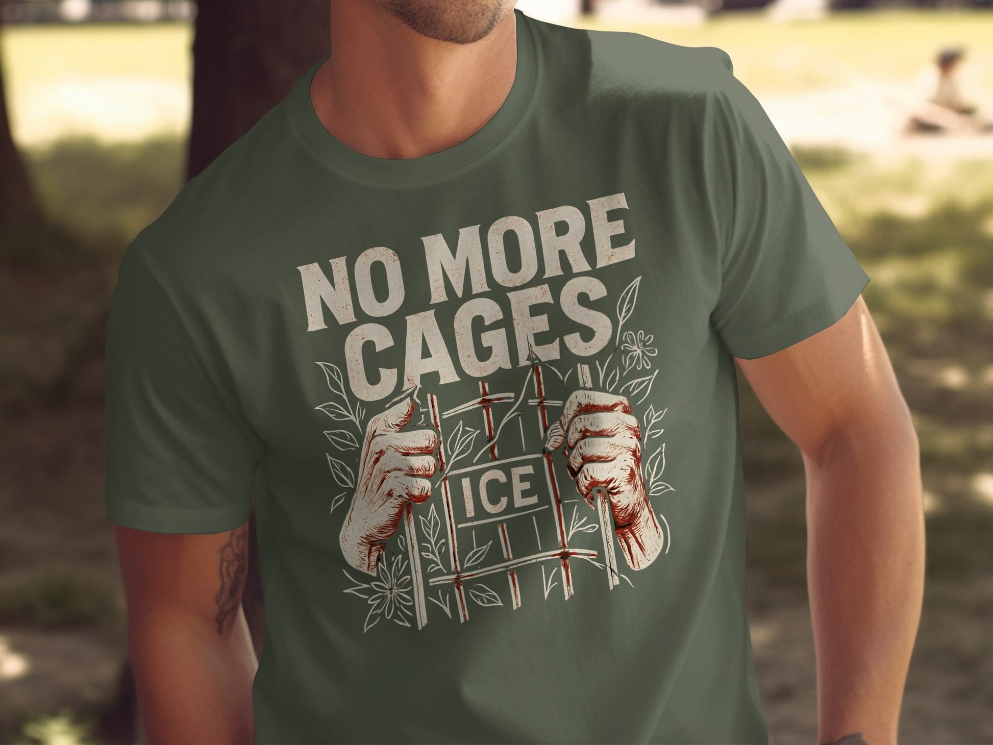 No More Cages ICE Graphic Statement Shirt product