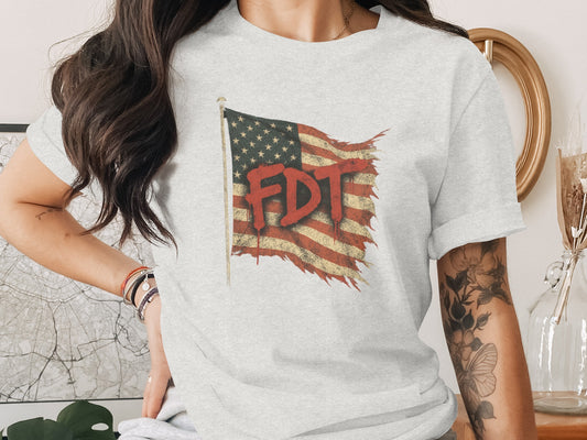 Powerful American Flag FDT Design T-shirt product type