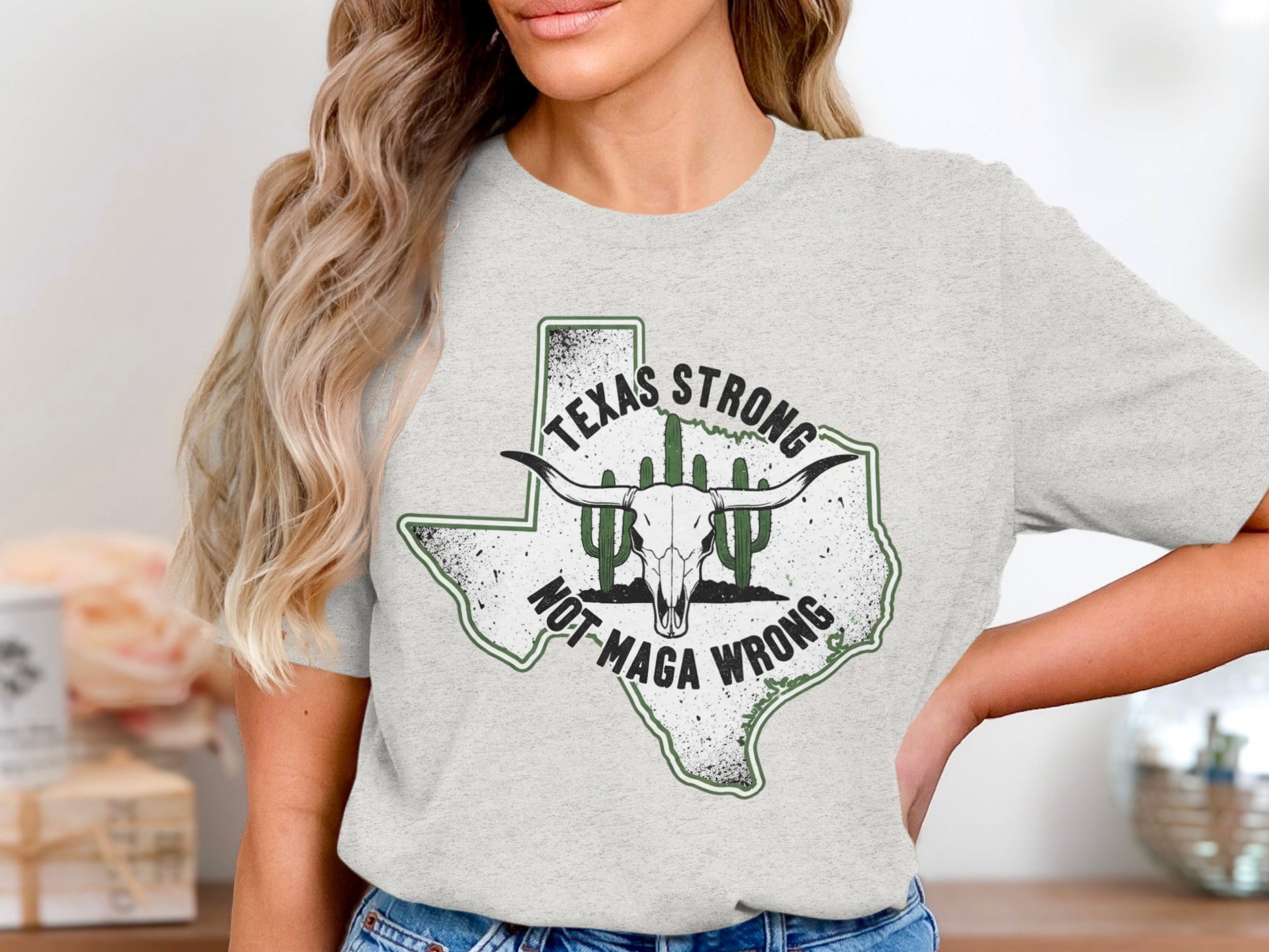 Texas Strong Not Maga Wrong Graphic T-Shirt product type