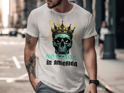 No Kings in America Graphic Skull T-shirt product