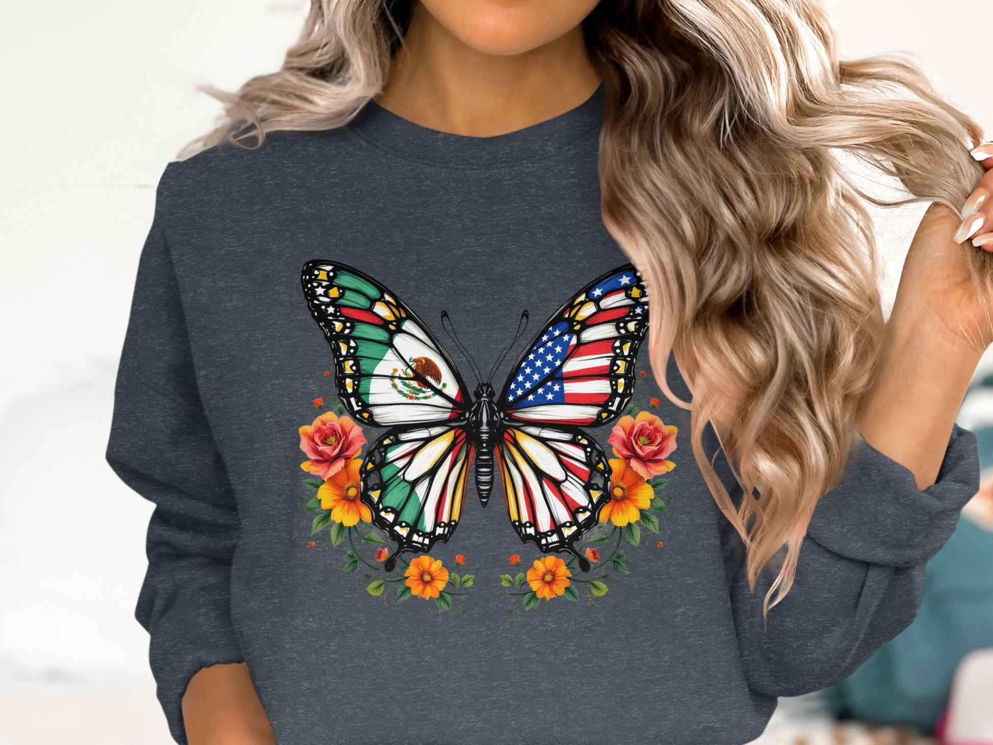 Butterfly with American Flag Illustration on product