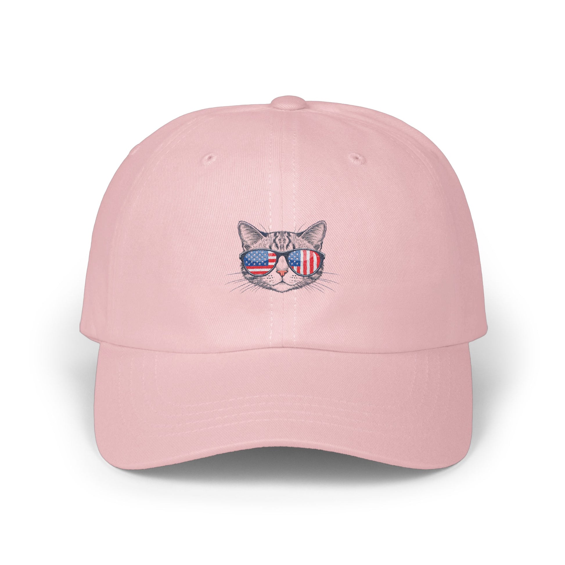 Cute Cat with American Flag Glasses Hat product type
