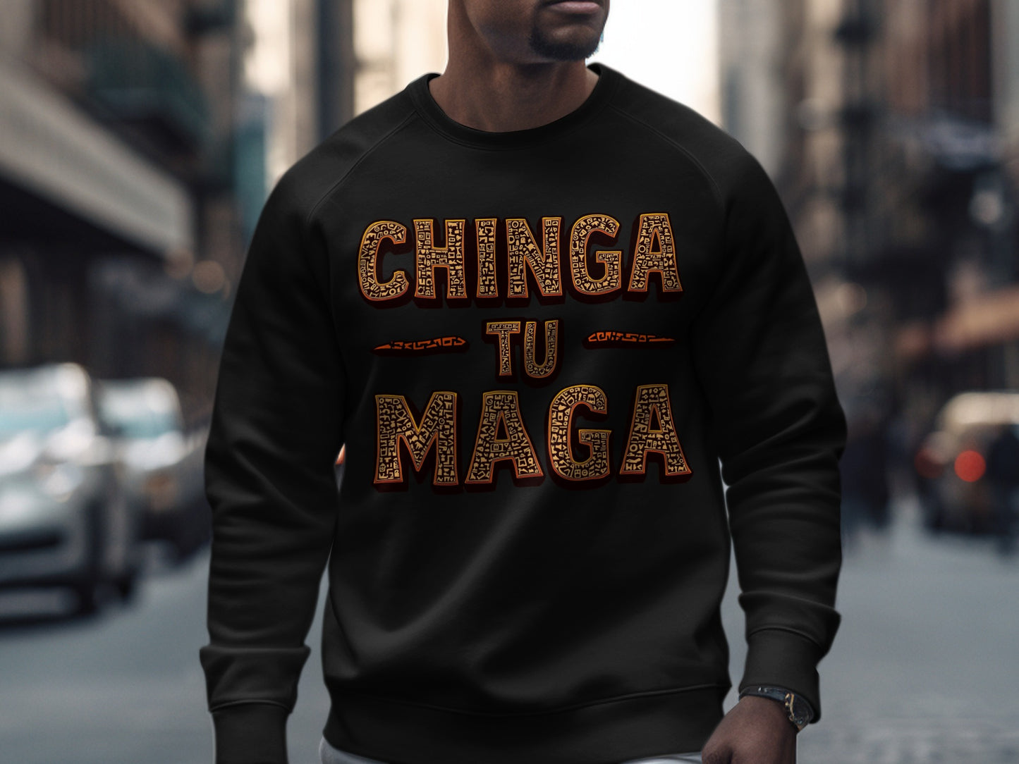 CHINGA TU MAGA slogan sweater