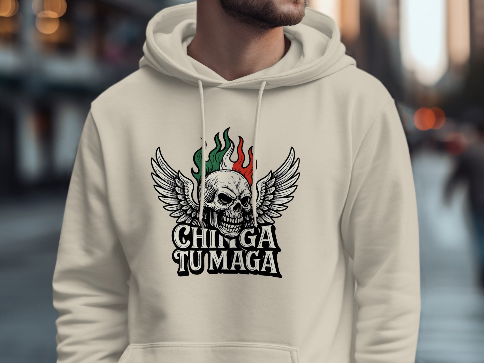 Chinga Tumaga Skull Wings Graphic Hoodie product