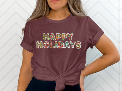 Celebrate Festive Cheer with Happy Holidays Tee