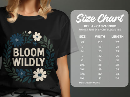 Bloom Wildly Graphic Tee Shirt Casual Wear Short Sleeve product type