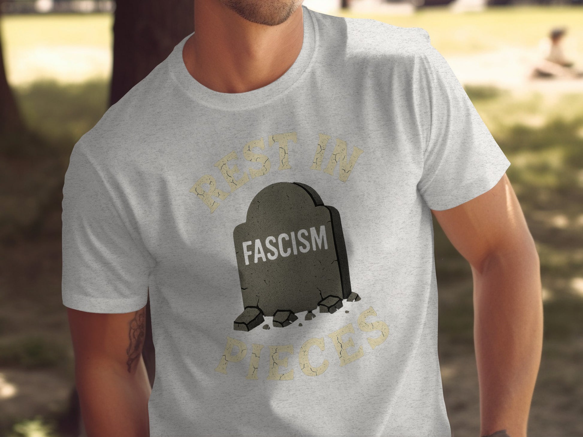 Rest In Pieces Fascism Graphic Tee product