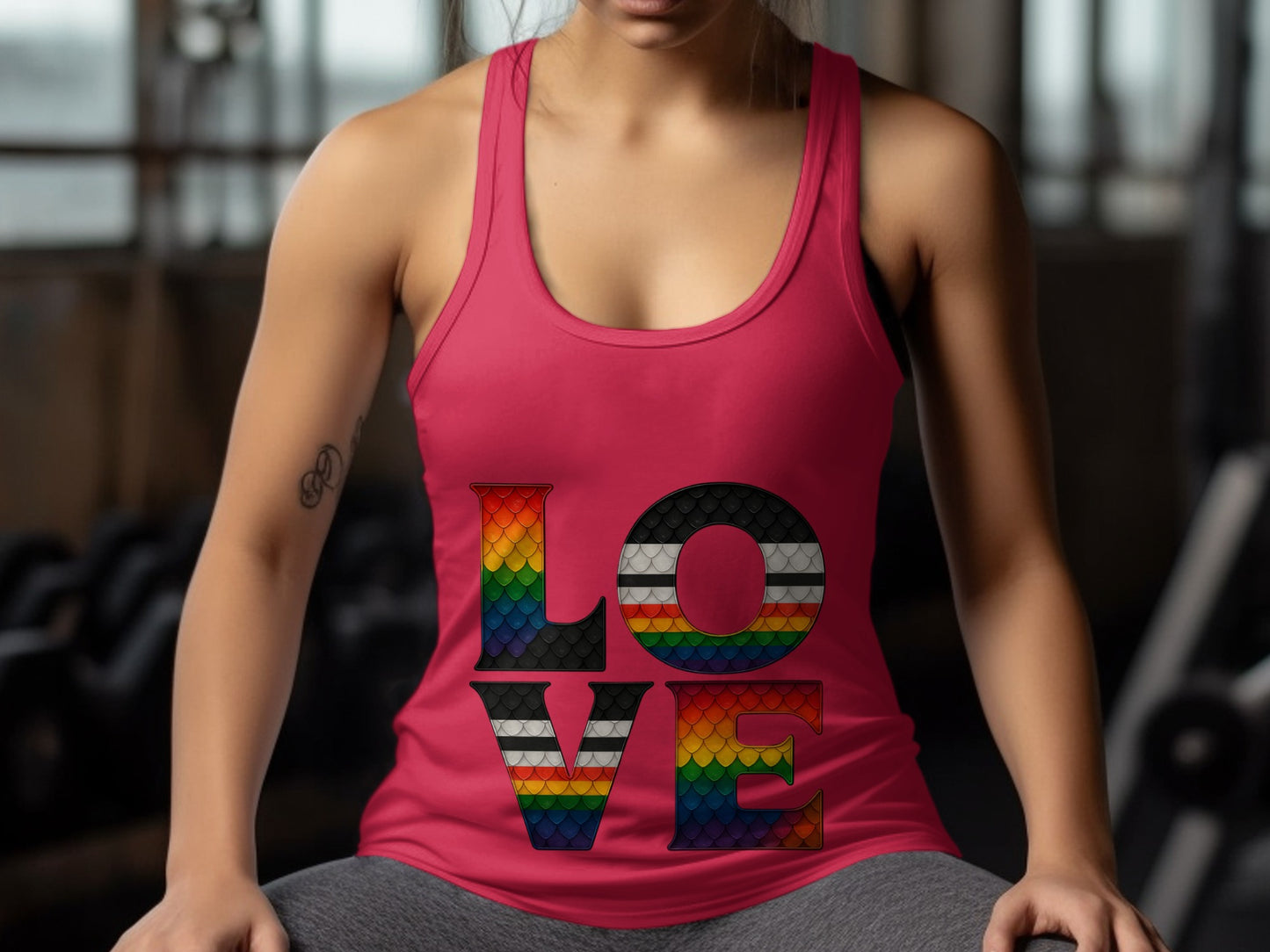Rainbow Love Design Women's Tank Top product type