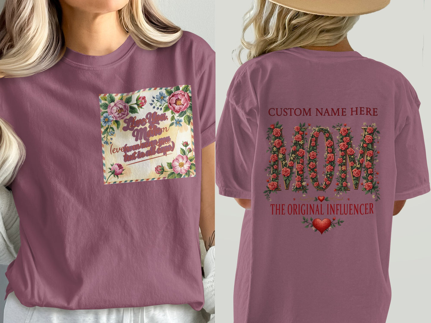 Custom Name Mom The Original Influencer T-shirt product type