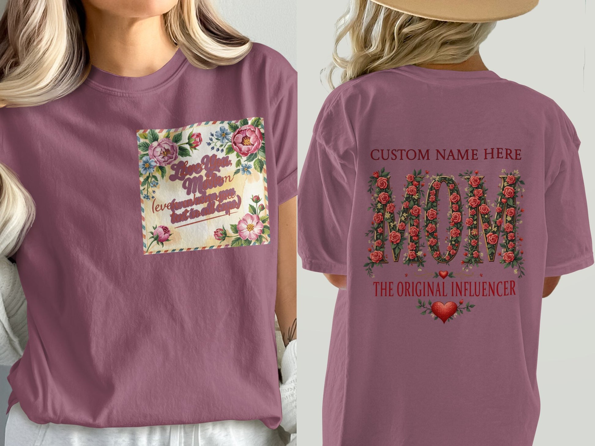 Custom Name Mom The Original Influencer T-shirt product type