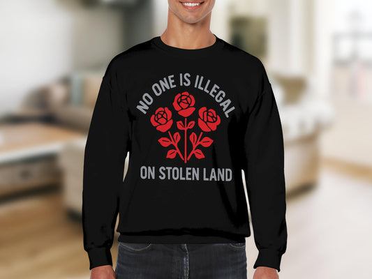 No One Is Illegal on Stolen Land Sweatshirt product type