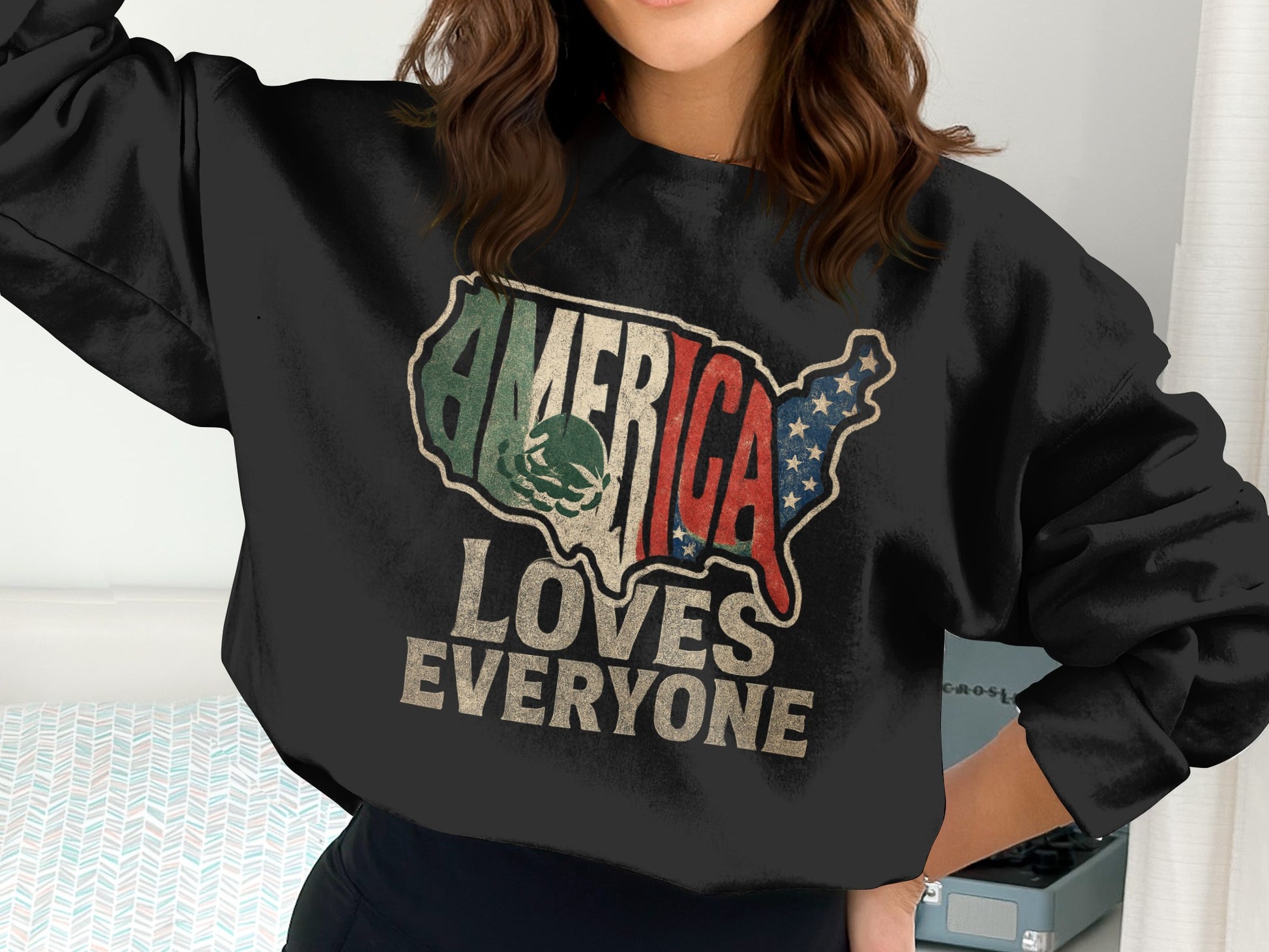 America Loves Everyone Graphic Sweatshirt product