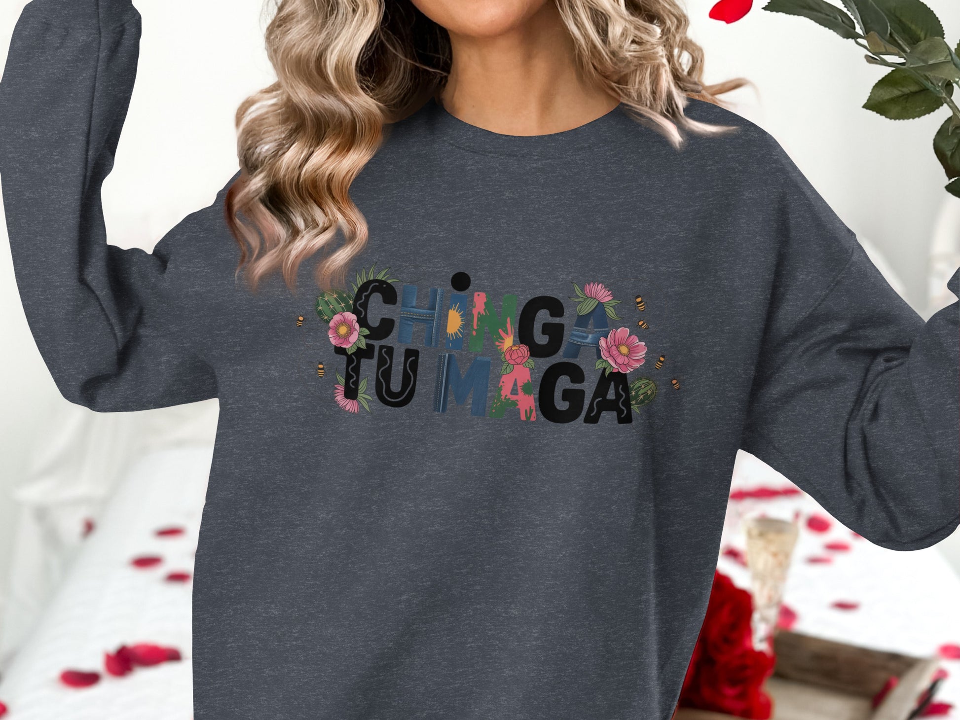 Chingatumaga floral design printed sweatshirt product