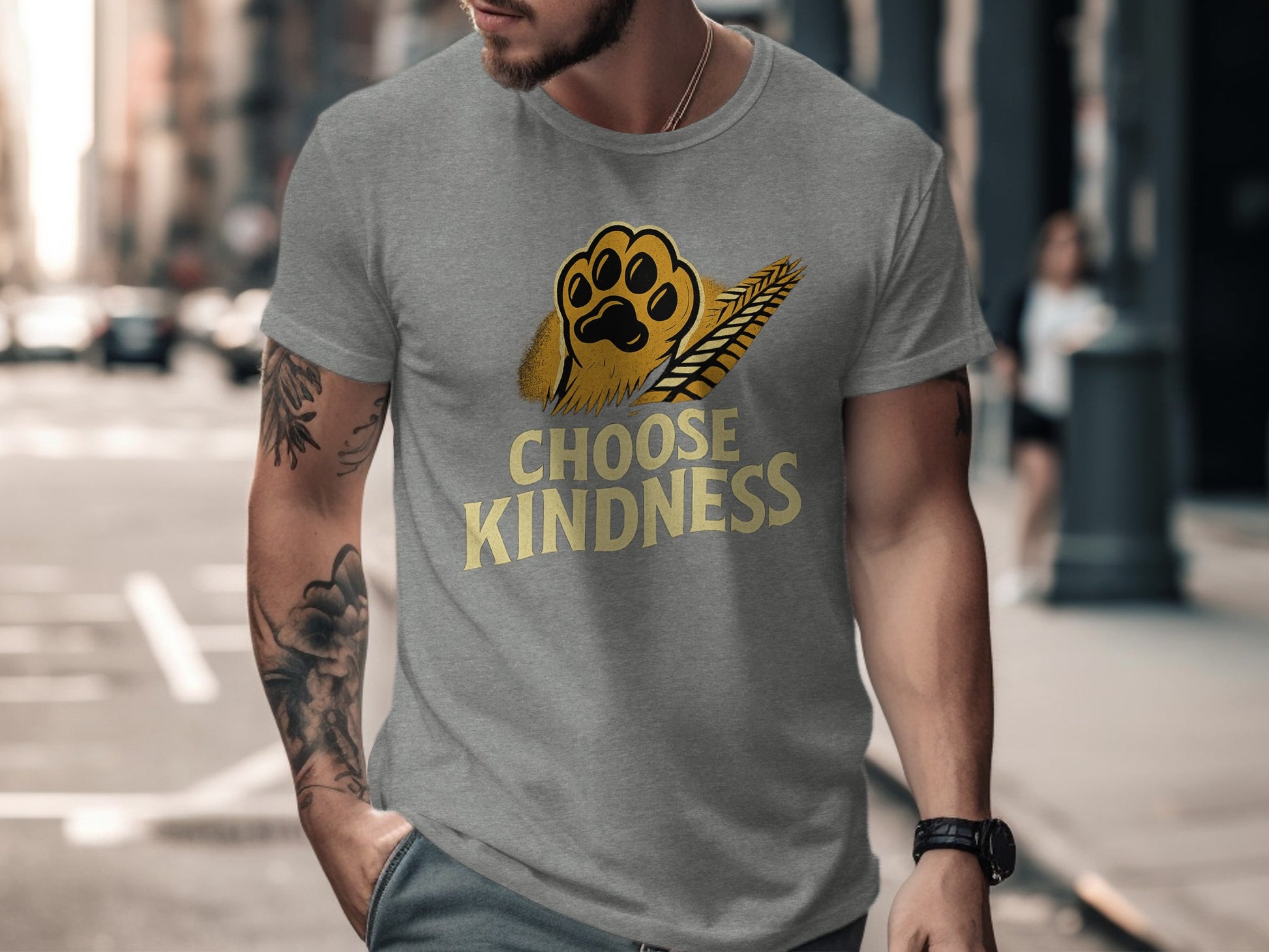 Choose Kindness Paw Print Graphic T-Shirt Product