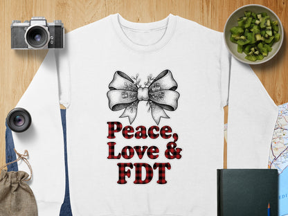 Peace Love & FDT Graphic Sweatshirt Product