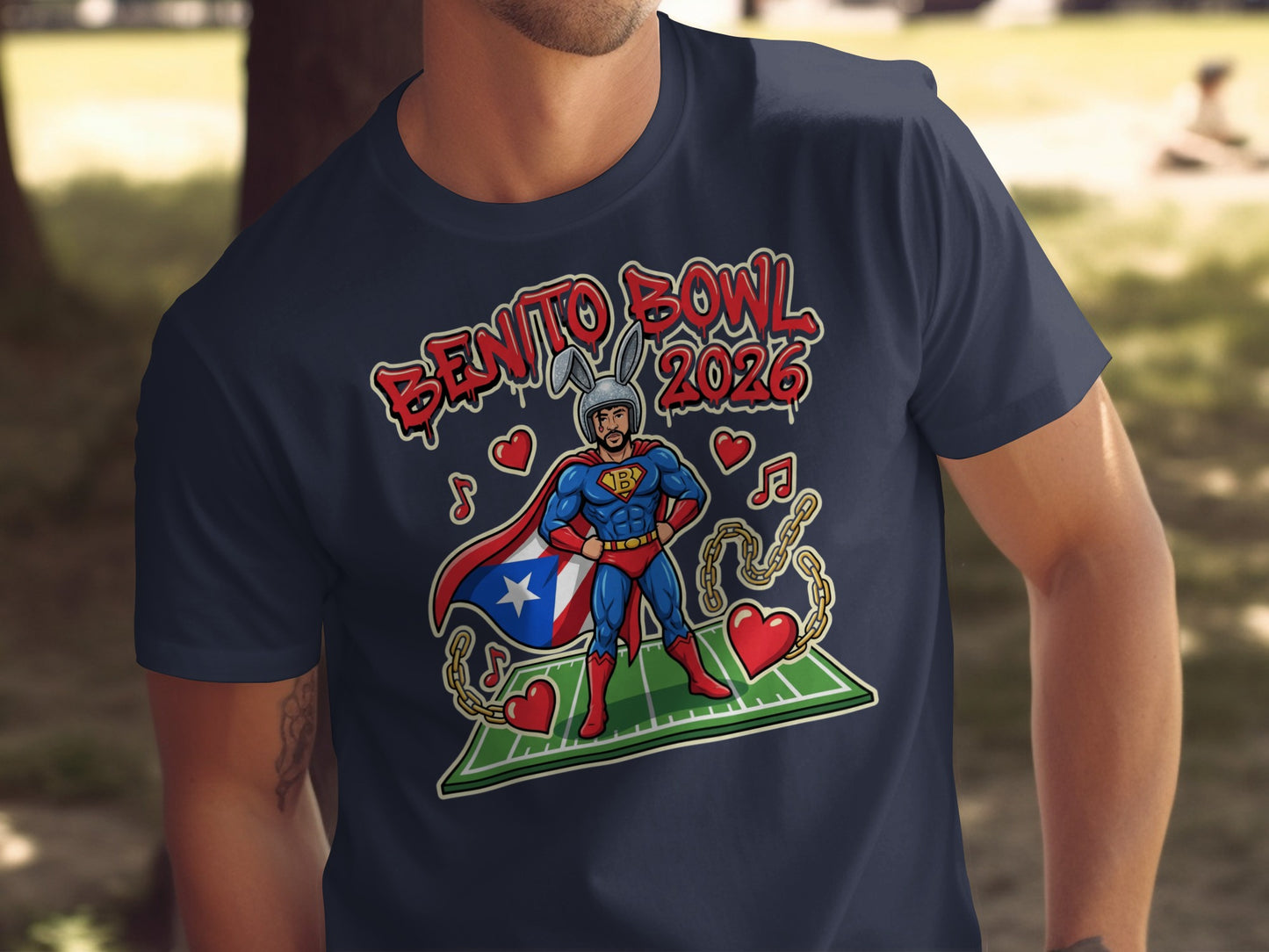 Benito Bowl 2026 Superhero Costume T-shirt