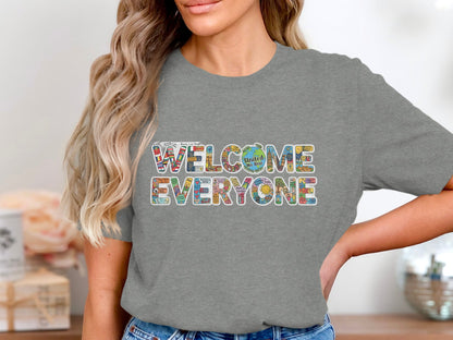 Welcome Everyone Graphic Print Fashion Top