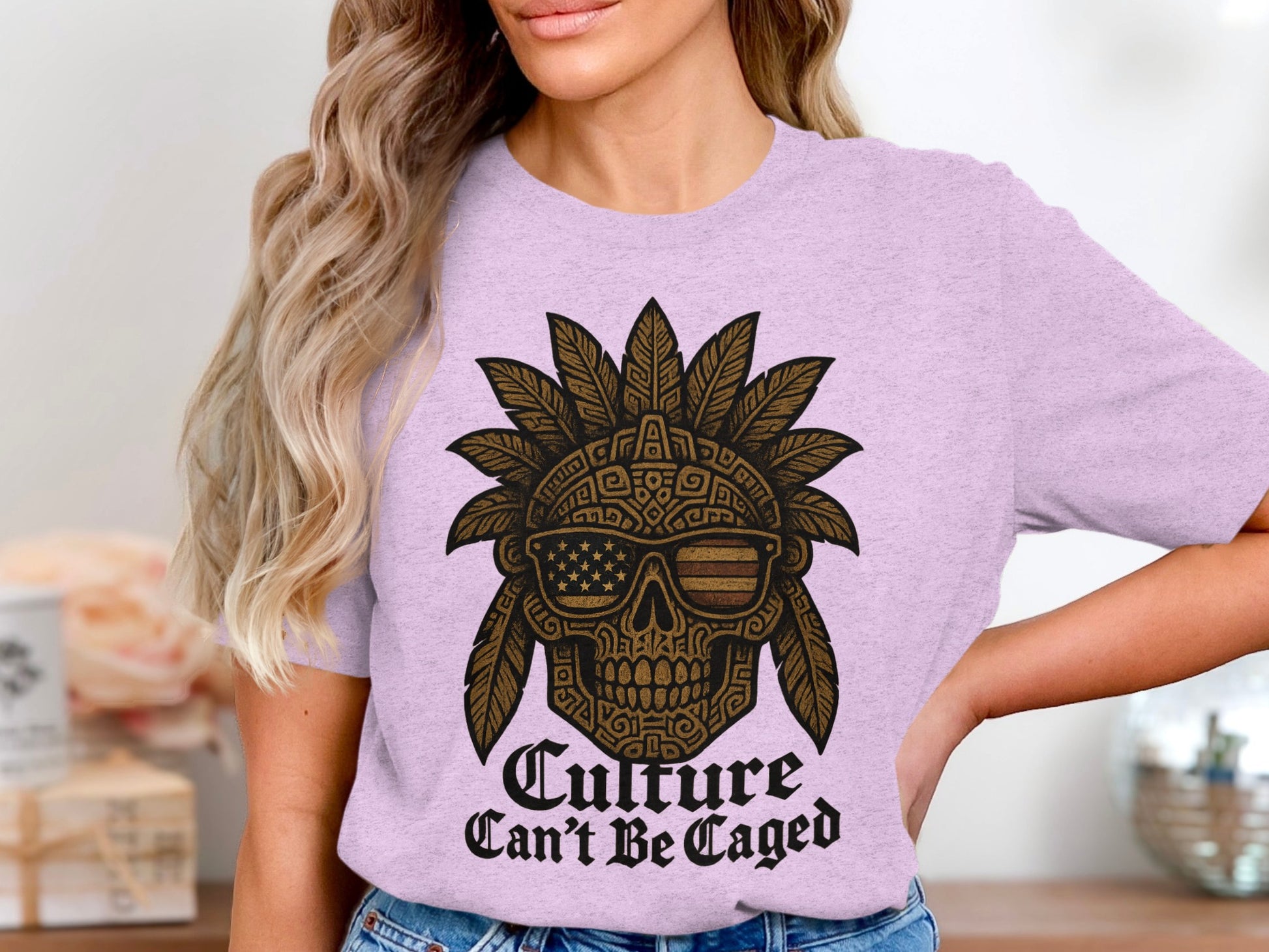 Culture Can't Be Caged Graphic Tee Shirt